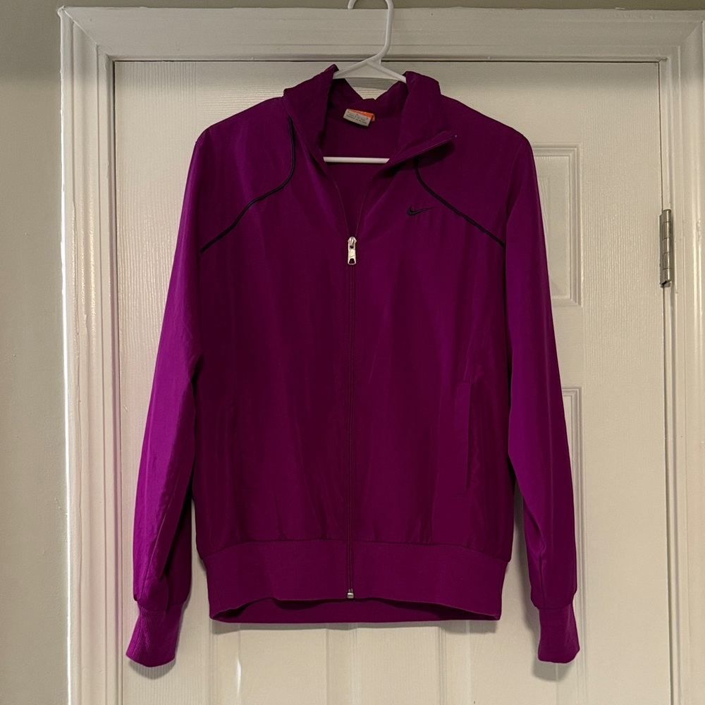 Nike Women's Vibrant Purple Bomber Jacket - Size L